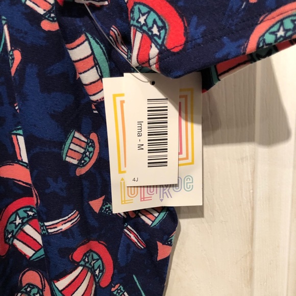 LuLaRoe Patriotic Irma Top M - Picture 3 of 4
